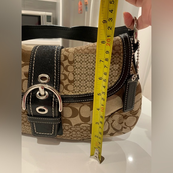 ✨New Y2K Coach Brown and Black Signature Patchwork Soho Shoulder Bag ✨ - Picture 6 of 17